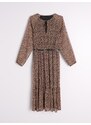 Sinsay - Rochie cu motiv animal - bej