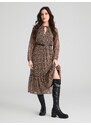 Sinsay - Rochie cu motiv animal - bej