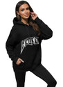 Hanorac oversize negru OZONEE O/SWE23019Z