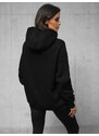 Hanorac oversize negru OZONEE O/SWE23019Z