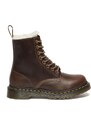 Dr. Martens bocanci de piele 1460 Pascal Serena femei, culoarea maro, cu toc plat, izolat, DM32019777