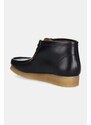 Clarks Originals pantofi de piele Wallabee Boot barbati, culoarea negru, 26179167
