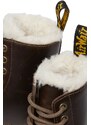 Dr. Martens bocanci de piele 1460 Pascal Serena femei, culoarea maro, cu toc plat, izolat, DM32019777