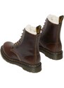 Dr. Martens bocanci de piele 1460 Pascal Serena femei, culoarea maro, cu toc plat, izolat, DM32019777
