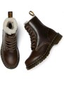 Dr. Martens bocanci de piele 1460 Pascal Serena femei, culoarea maro, cu toc plat, izolat, DM32019777
