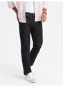 Ombre Pantaloni clasici din denim pentru bărbați REGULAR FIT - negru V2 OM-PADP-0152