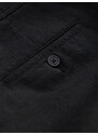 Ombre Pantaloni chino clasici pentru bărbați cu textură fină - negru V5 OM-PACP-0188
