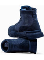 Ombre Men's ankle sneaker boots with sculpted sole - navy blue