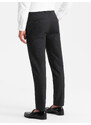 Ombre Pantaloni chino clasici pentru bărbați cu textură fină - negru V5 OM-PACP-0188