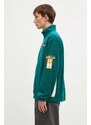 adidas Originals bluză Polarfleece Adibreak Tracktop barbati, culoarea verde, cu imprimeu, IW5815