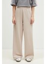 adidas Originals pantaloni de trening Femme Galore Wideleg Fleece Pants culoarea bej, uni, JN3029