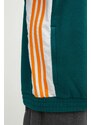 adidas Originals bluză Polarfleece Adibreak Tracktop barbati, culoarea verde, cu imprimeu, IW5815