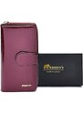 Portofel dama din piele naturala JERMYN'S Roma, elegant, mov lacuit