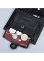 Portofel barbati JERMYN'S Rimini RFID din piele naturala neagra cu inchidere prin capsa