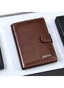 Portofel barbati JERMYN'S Rimini RFID din piele naturala maro cu inchidere prin capsa