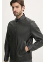 BOSS geaca de piele barbati, culoarea negru, de tranzitie, 50532475