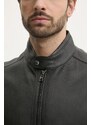 BOSS geaca de piele barbati, culoarea negru, de tranzitie, 50532475