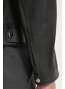 BOSS geaca de piele barbati, culoarea negru, de tranzitie, 50532475