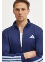 adidas trening 3S FT TT TS bărbați, culoarea bleumarin, JI8873