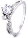 DELIS Inel argint 925, JW1309, model elegant cu piatra, placat cu rodiu (Marime: 5)