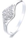 DELIS Inel argint 925, JW1378, model elegant cu pietre, placat cu rodiu (Marime: 5)