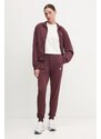 adidas trening Feelcozy femei, culoarea bordo, JD2705