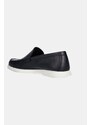 BOSS mocasini de piele Sienne barbati, culoarea albastru marin, 50536173