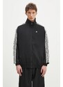 adidas Originals bluza Firebird Tracktop barbati, culoarea negru, cu imprimeu, JC6357