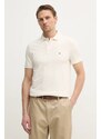 Tommy Hilfiger tricou polo barbati, culoarea bej, neted, MW0MW38951