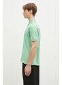 Lacoste polo de bumbac culoarea verde, uni L1212-001