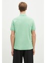Lacoste polo de bumbac culoarea verde, uni L1212-001