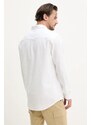 Tommy Jeans camasa barbati, culoarea alb, cu guler clasic, regular, DM0DM20875