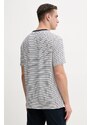BOSS tricou din amestec de in barbati, culoarea albastru marin, modelator, 50537498