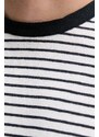 BOSS tricou din amestec de in barbati, culoarea albastru marin, modelator, 50537498