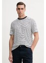 BOSS tricou din amestec de in barbati, culoarea albastru marin, modelator, 50537498