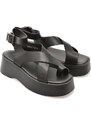Sandale EPICA negre, 935AG17, din piele naturala