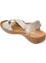 Sandale RIEKER argintii, 60880, din piele ecologica