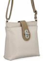 Vittoria Gotti Geantă Elegantă Tip Poștaș Din Piele Italiană 201 Bej/Pământiu
