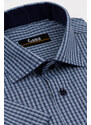GAMA Camasa barbati regular fit cu maneca scurta bleu cu carouri bleumarin