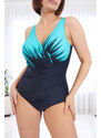 embody Costum baie intreg modelator dama marime mare, Summer Fire, verde turcoaz