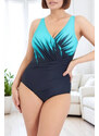 embody Costum baie intreg modelator dama marime mare, Summer Fire, verde turcoaz