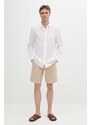 Calvin Klein cămașă de in culoarea alb, cu guler clasic, regular, K10K114488