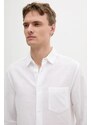 Calvin Klein cămașă de in culoarea alb, cu guler clasic, regular, K10K114488