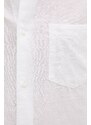Calvin Klein cămașă de in culoarea alb, cu guler clasic, regular, K10K114488