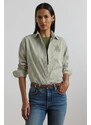 Lauren Ralph Lauren cămașă din bumbac culoarea verde, cu guler clasic, regular, 200963670