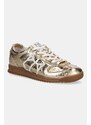 Naked Wolfe sneakers din piele Exposure culoarea auriu, Exposure Crinkle Leather Gold