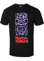 Tricou stil metal bărbați Iron Maiden - Est. 1975 Stamp Logo Purple - ROCK OFF - IMTEE190MB