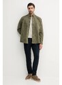BOSS Orange cămașă jeans culoarea verde, cu guler button-down, regular, 50544858