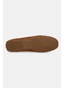 Lauren Ralph Lauren mocasini din piele întoarsă Barnsbury culoarea maro, cu toc plat, 802821629032