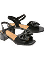 Sandale EPICA negre, 1295D29, din piele naturala